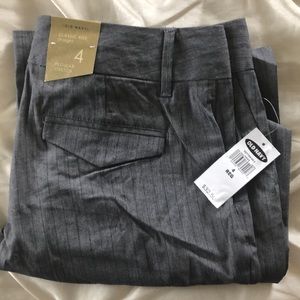 Pin striped classic rise straight pants